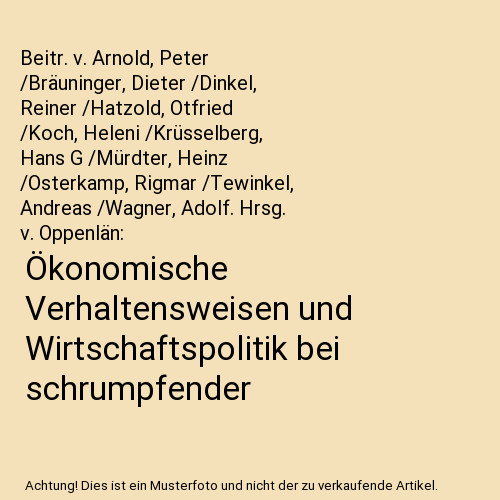 ökonomische verhaltensweisen - Ökonomische,